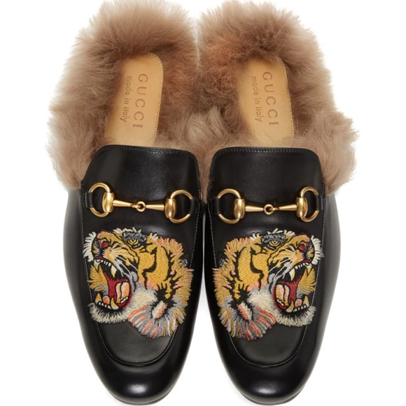 Gucci Princetown Slipper Fur Loafers - Picture 6 of 12
